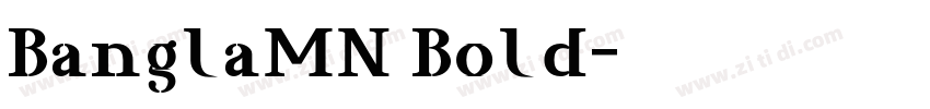 BanglaMN Bold字体转换